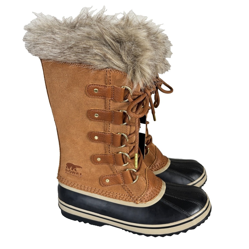 Sorel Joan of Arctic Boots Waterproof Faux Fur‎ Winter Snow Women 8 Leather $240